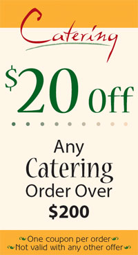 $20 off Any Catering Order Over $200.00